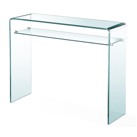 Glass Console Table W/ Shelf - discontinued