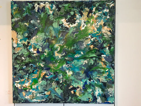 Art by SK - Green Storm 48"x48"