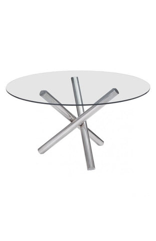 ZO-Stant Round Glass Top Table 54.3"