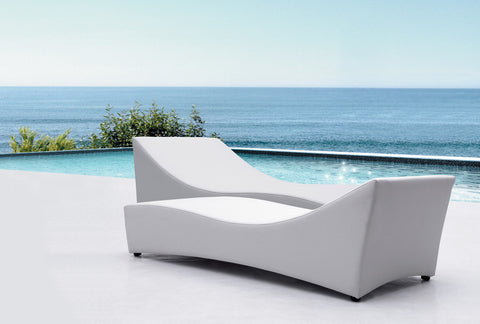 Gentila Lounge Chaise - outdoor, white, washable - 1 left in stock - Floor Model