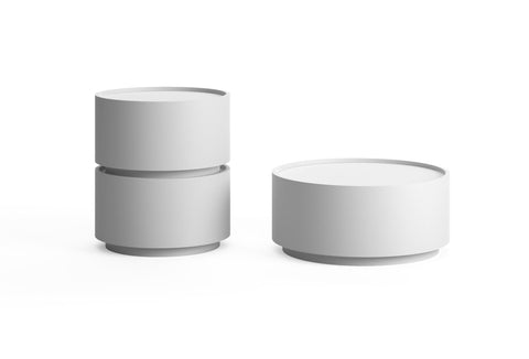 Dedalo Side Table or Night Stand from Pianca - White