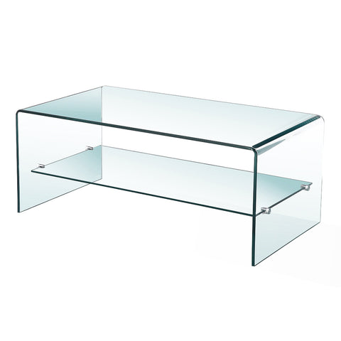 Glass Coffee Table W/ Shelf