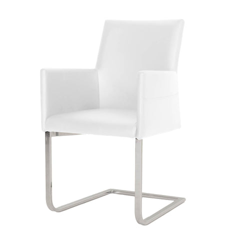 Modern Dining Chair with Arms  in white & black -ON SALE- incl.shipping BO3620