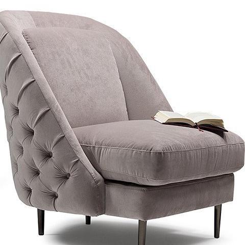 Nicoline Cicladi Arm Chair - Italian Velvet in blush color from High End Seating Manufacturer NICOLINE