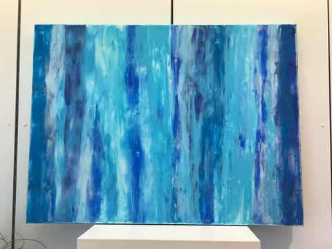 Art by SK - Blue Series1  30"x40" (Mixed Media on Canvas)