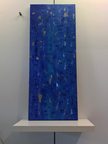 Art by SK - Blue Series 12"x36" (Mixed Media on Canvas)