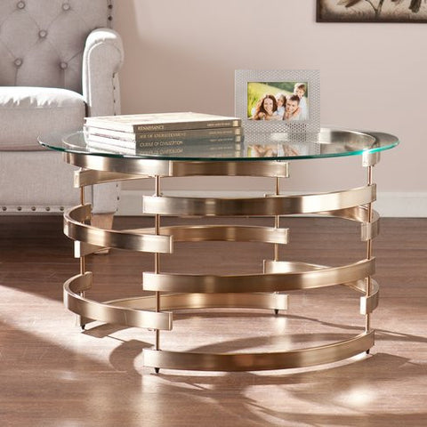 Champagne and Glass Coffee Table