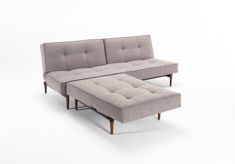 Splitback Luxury Sleeper Sofa Dark Wood