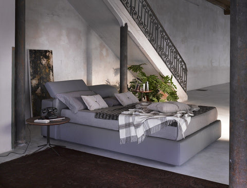 Tina Bed - Storage bed - Queen and King size  - white, grey and taupe