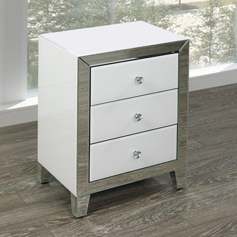 White Mirror Side Table