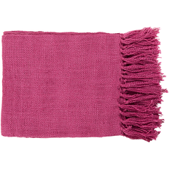 Throw pink woven acrylic soft throw